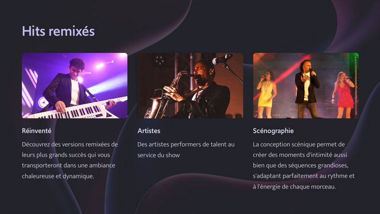 Le Tribute sur scène